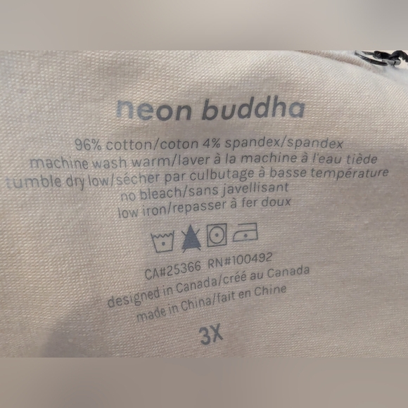 NWT Neon Buddha everyday cotton Tank Top in stone Size 3x - Picture 10 of 10